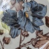 Assiette ancienne polychrome Trémières