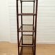 Roche Bobois shelf, bamboo and smoked glass 1970