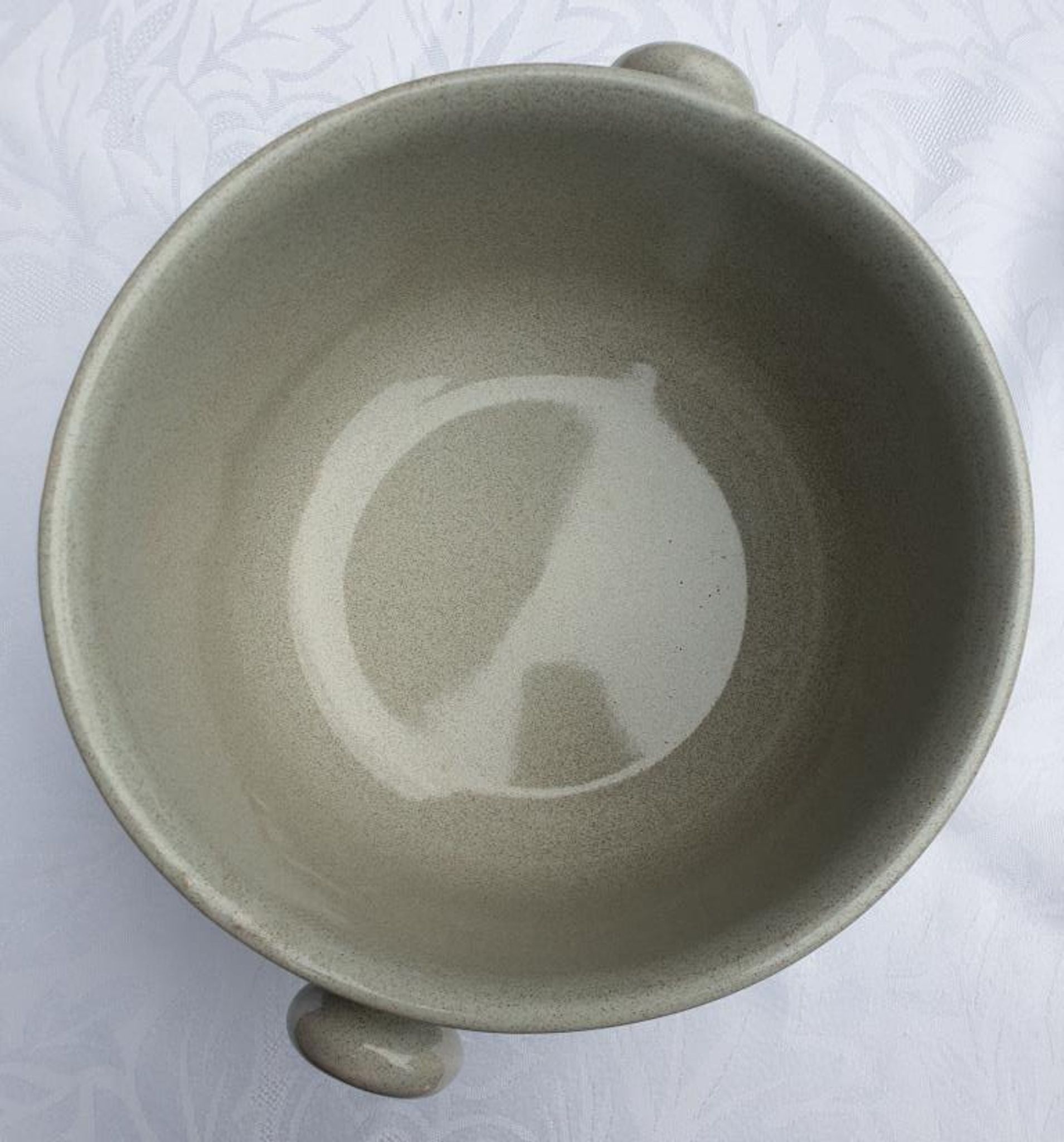 Soup or vinegar sarreguemines morzine 1970 gray floral decoration brown
