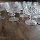 Set of 10 vintage champagne glasses in molded glass