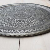 Ancient Iranian plateau Isfahan hand chiseled in white copper