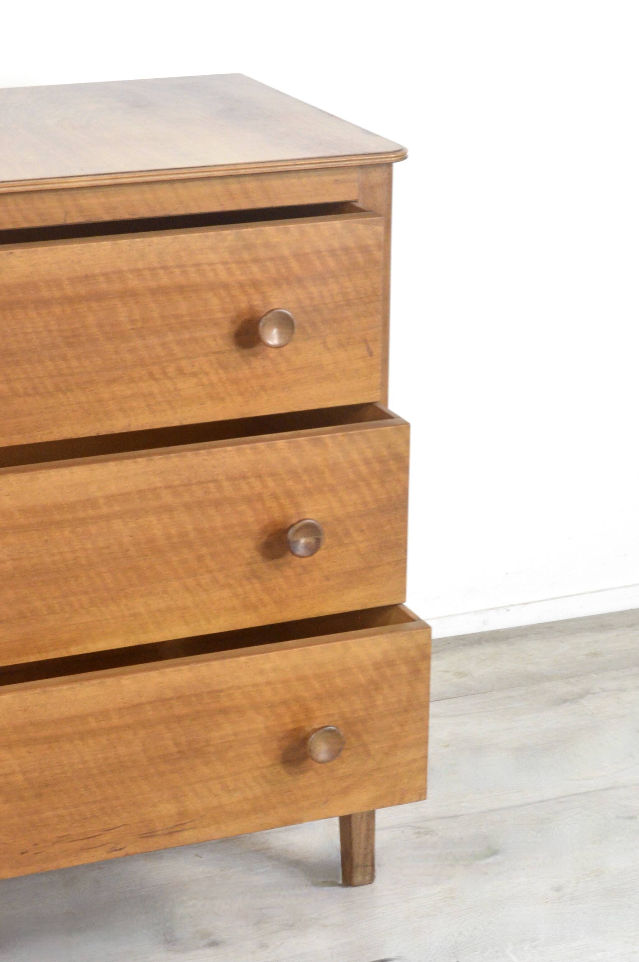 Midcentury Walnut Chest Of Drawers By Gordon Russell.