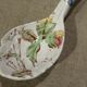 Old spoon with earthenware sauce with floral decoration Longchamp Sarreguemines
