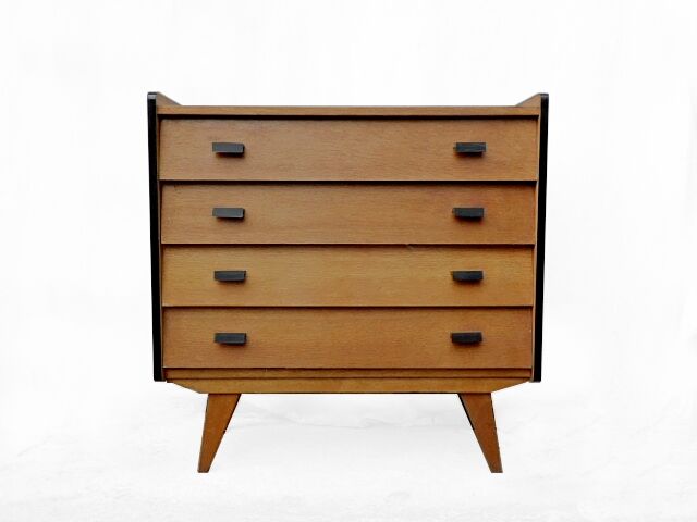 Dresser vintage oak gilded feet compass 1960s