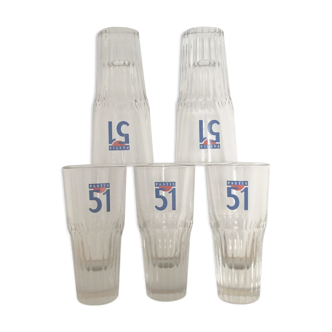 Set de 5 verres Pastis 51 H13cm