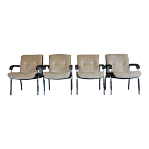 Lot de 4 fauteuils 60/70