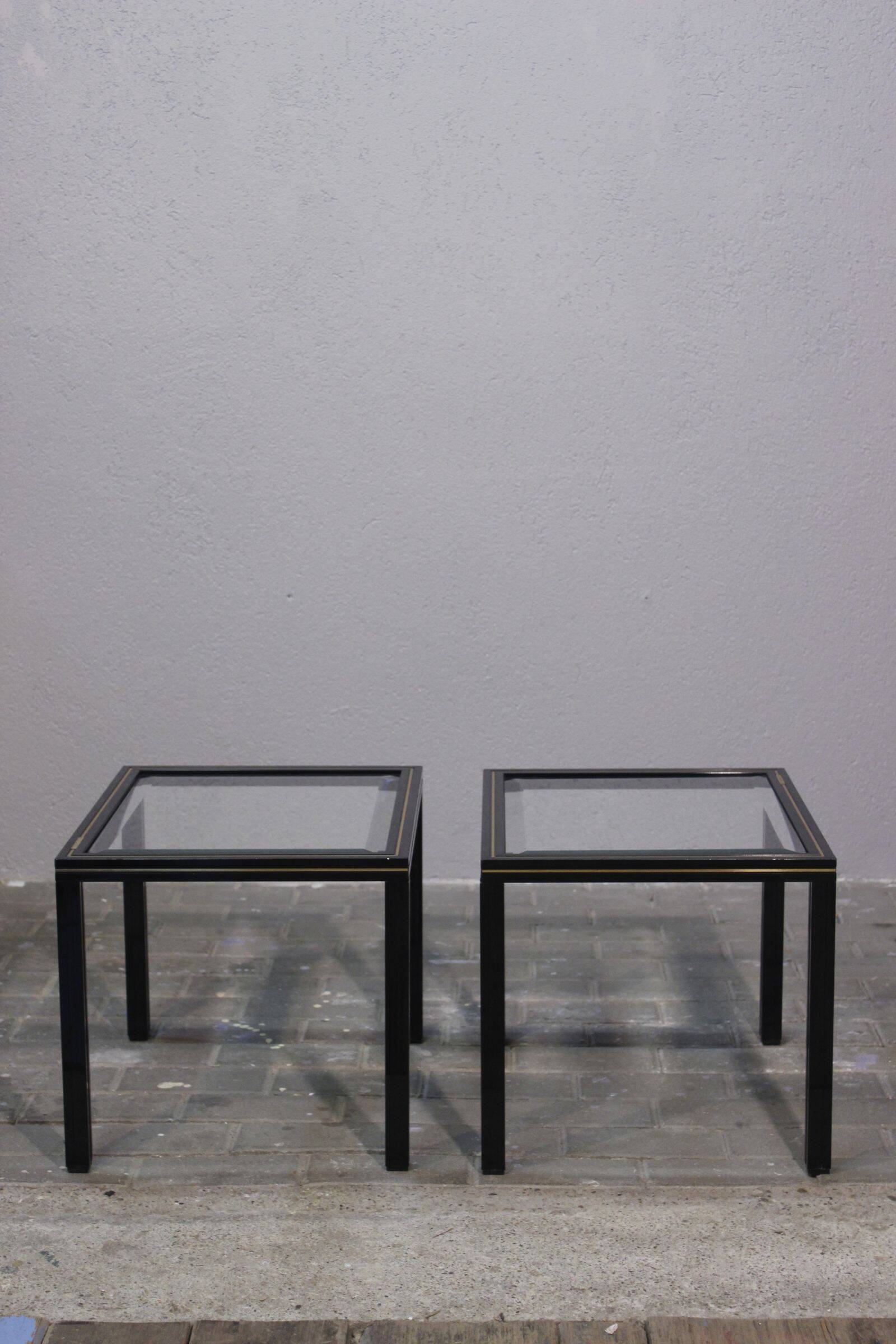 Pair of Pierre Vandel Paris side tables, 1970s
