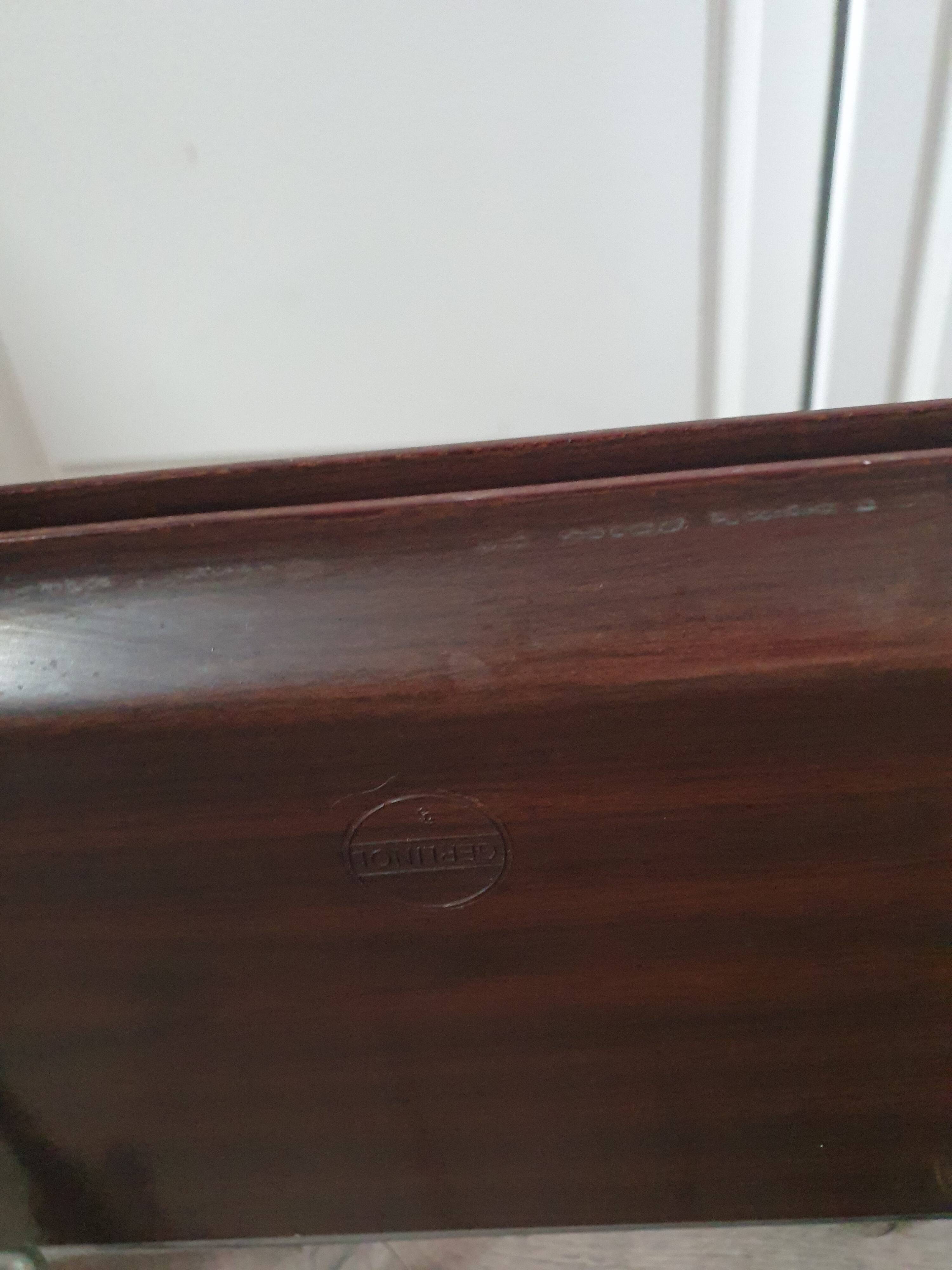 Folding table trolley on wheels from the 70s made by Bremshey Gerlinol in Germany.