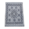 Tapis gris fait main en pure laine, 103x68 cm