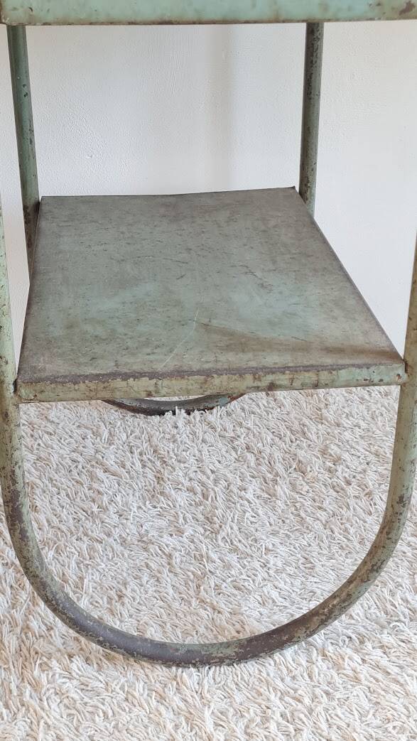 Wood and metal desk circa the 1950s.