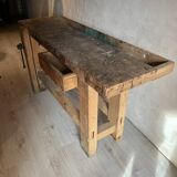 Old wooden workbench