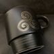 Brittany cup triske decor 9cm triskell decoration France stoneware coffee mug