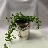 Silver-plated metal ice bucket