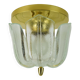 Limburg flush mount model a475 3031 flower-shaped glass shade and brass 70s