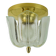 Limburg flush mount model a475 3031 flower-shaped glass shade and brass 70s