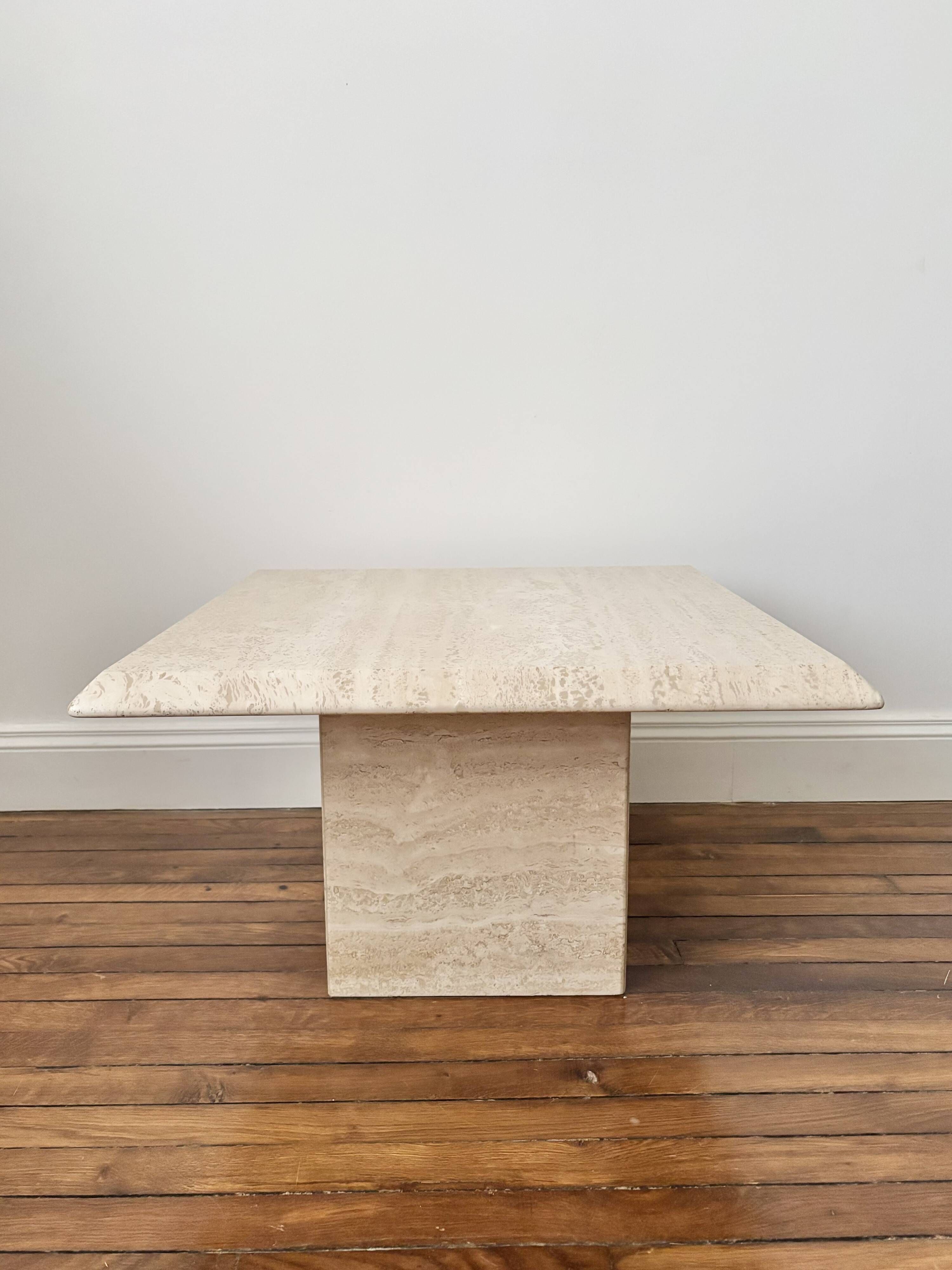 Mid-century travertine coffee table