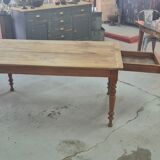 Farmhouse table wood foot turned