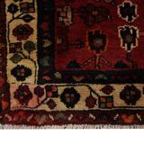 Tapis de couloir vintage en laine à motif floral rouge bordeaux, tapis oriental des années 1950, 110 x 350 cm