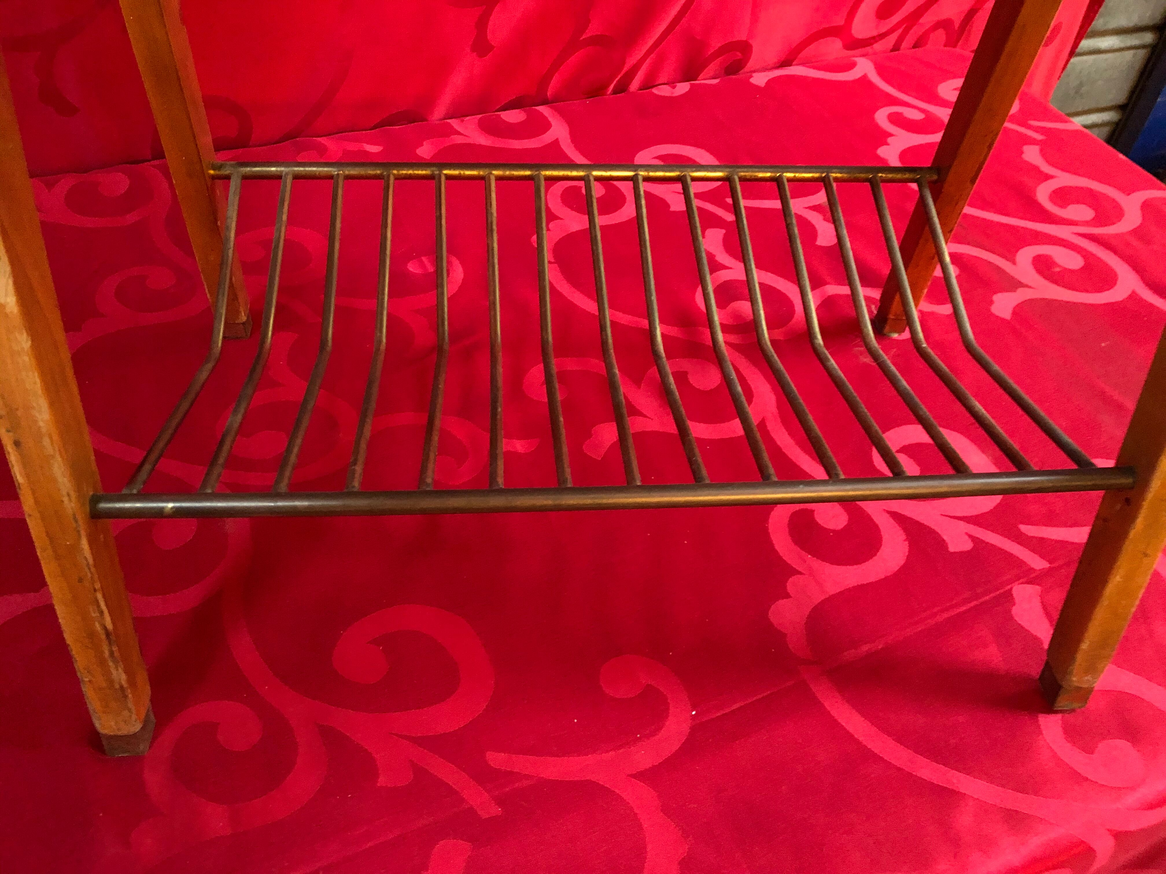 Small sewing table in vintage light cherry