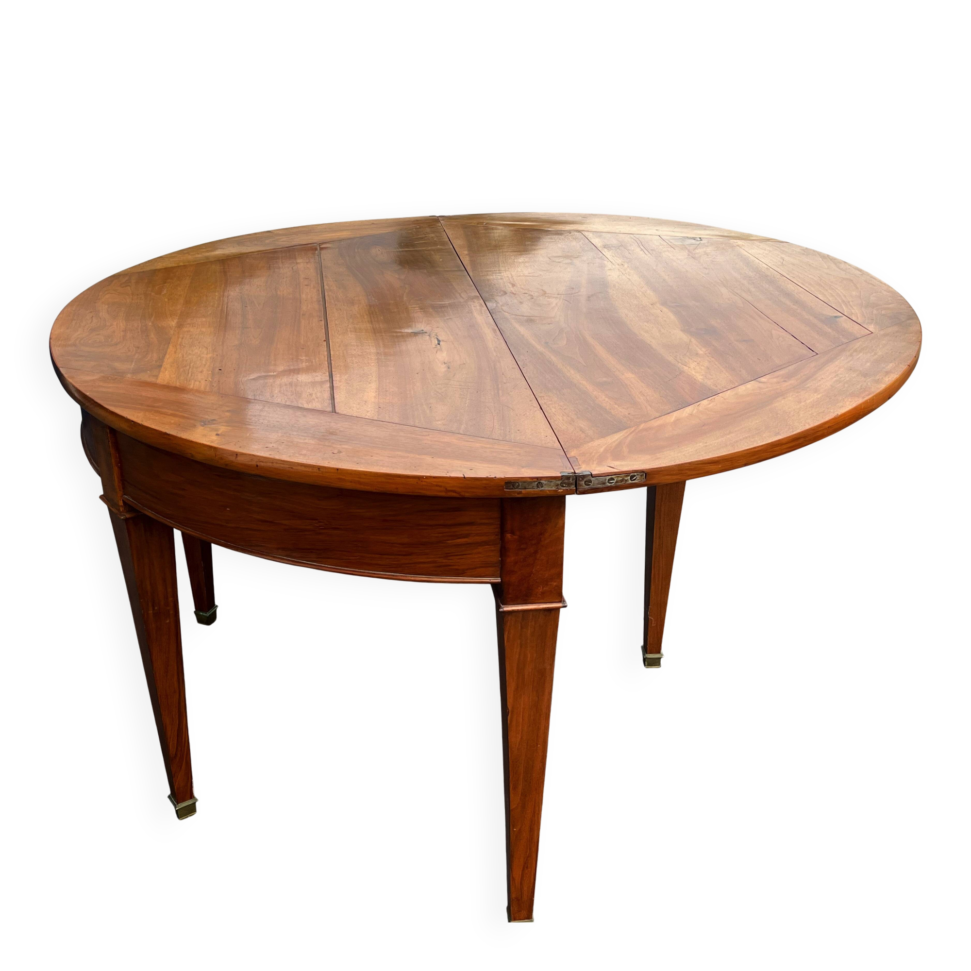 Directoire half-moon walnut table