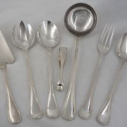 Christofle Albi lot of 7 pieces serving dish salad server cake slice sugar tongs