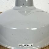Industrial Grey Enamel Factory Pendant Lamp from Thorlux, 1960s