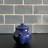 Mini théière bleue en tôle émaillée
