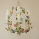 Romantic Vintage Italian Metal 3 Light Cage Chandelier Circa 1930s/40s