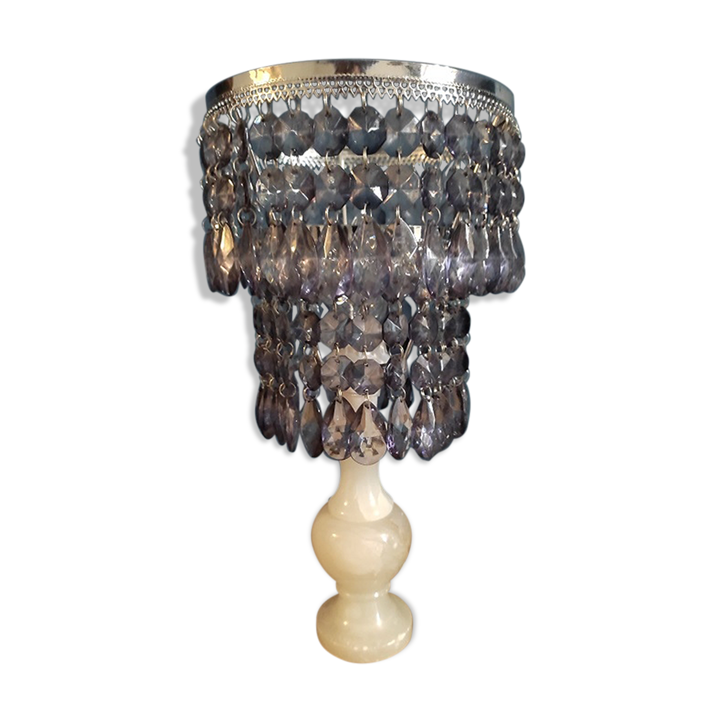 Lampe de bureau base albâtre