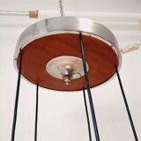 Cascade chandelier - vintage - steel and glass