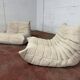 Ligne Roset Togo 2x 1-seater with 1x ottoman in beige corduroy in 10/10 condition!!