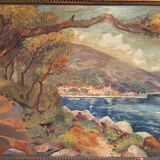 Landscape of Menton from 1934 signed