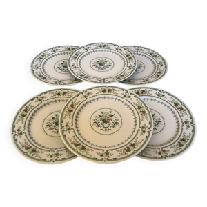 Six assiettes plates - royal