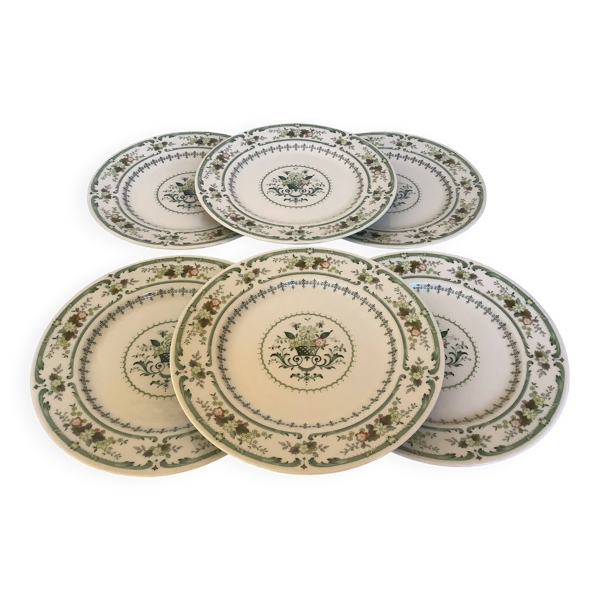 Six assiettes plates provençal royal Doulton
