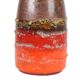 Fat lava vase Carstens west germany red orange drip glaze 6013-30