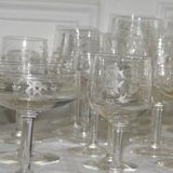 A batch of 36 Saint Lambert Crystal glasses