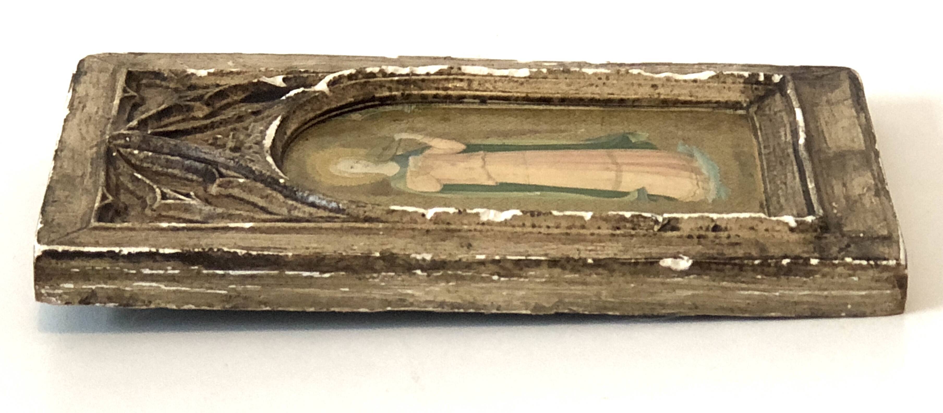 Italian icon gilded wood carved