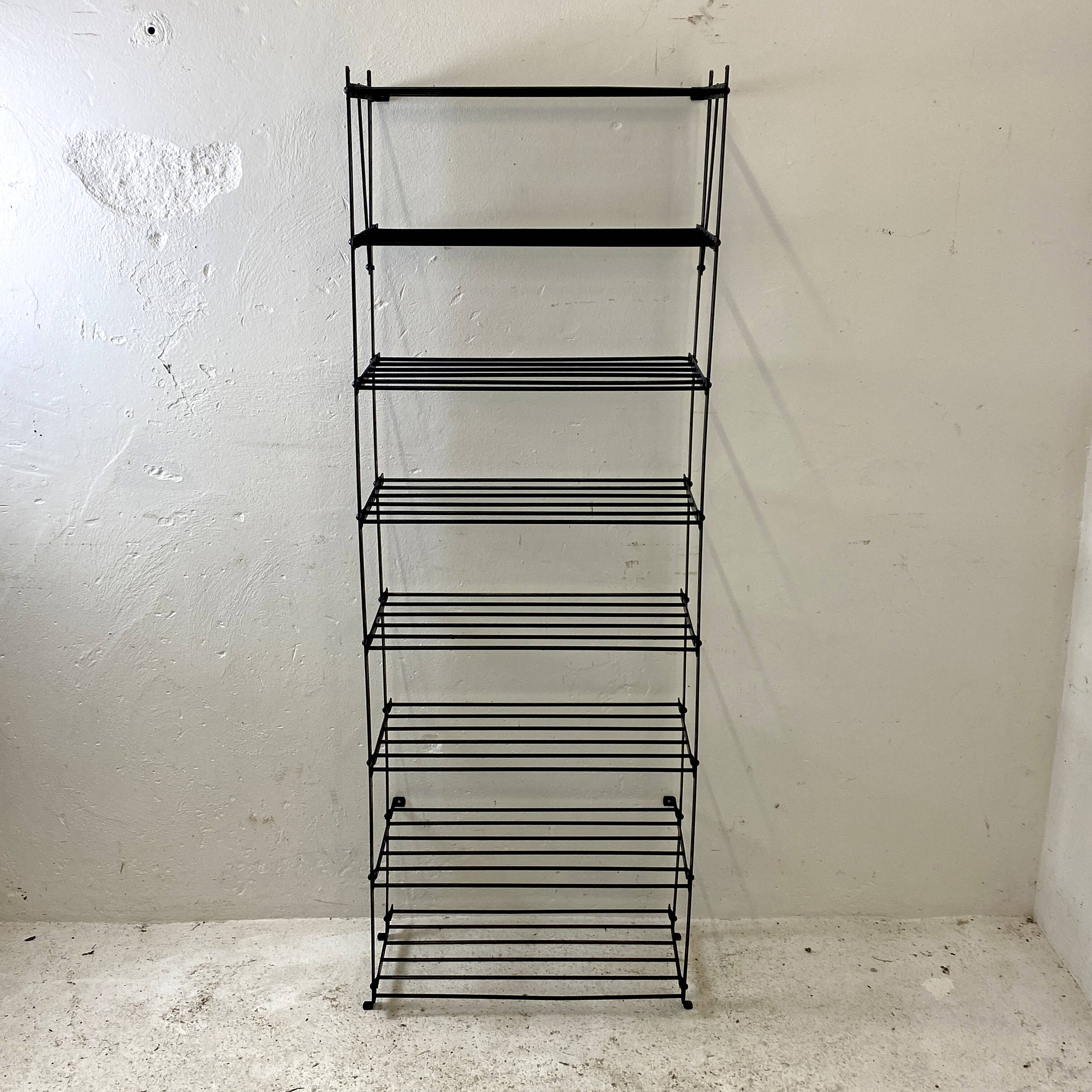 Industrial black shelf