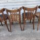 (Lot) 6 wooden bistro chairs