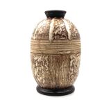 Louis Auguste Dage, Art Deco unique ceramic vase, France 1930