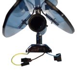 Blue wall sconces attributed to Fontana Arte, 1970.