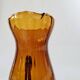 Amber glass carafe - lace neck