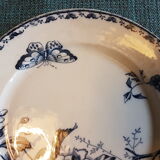 Pair of earthenware plates decorated with flowers