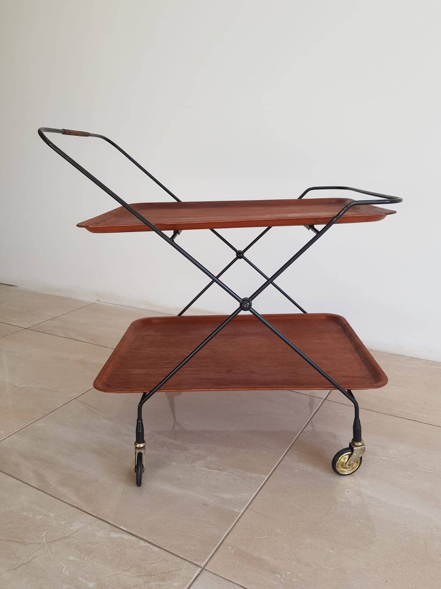 Mid-century modern, teak bar, Paul Nagel, Sweden, 1960s.