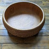 Coupe en bois sculpté fabrication artisanale décoration ethnique tribal