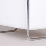 White Bauhaus desk made in 1930s Czechia by Robert Slezak