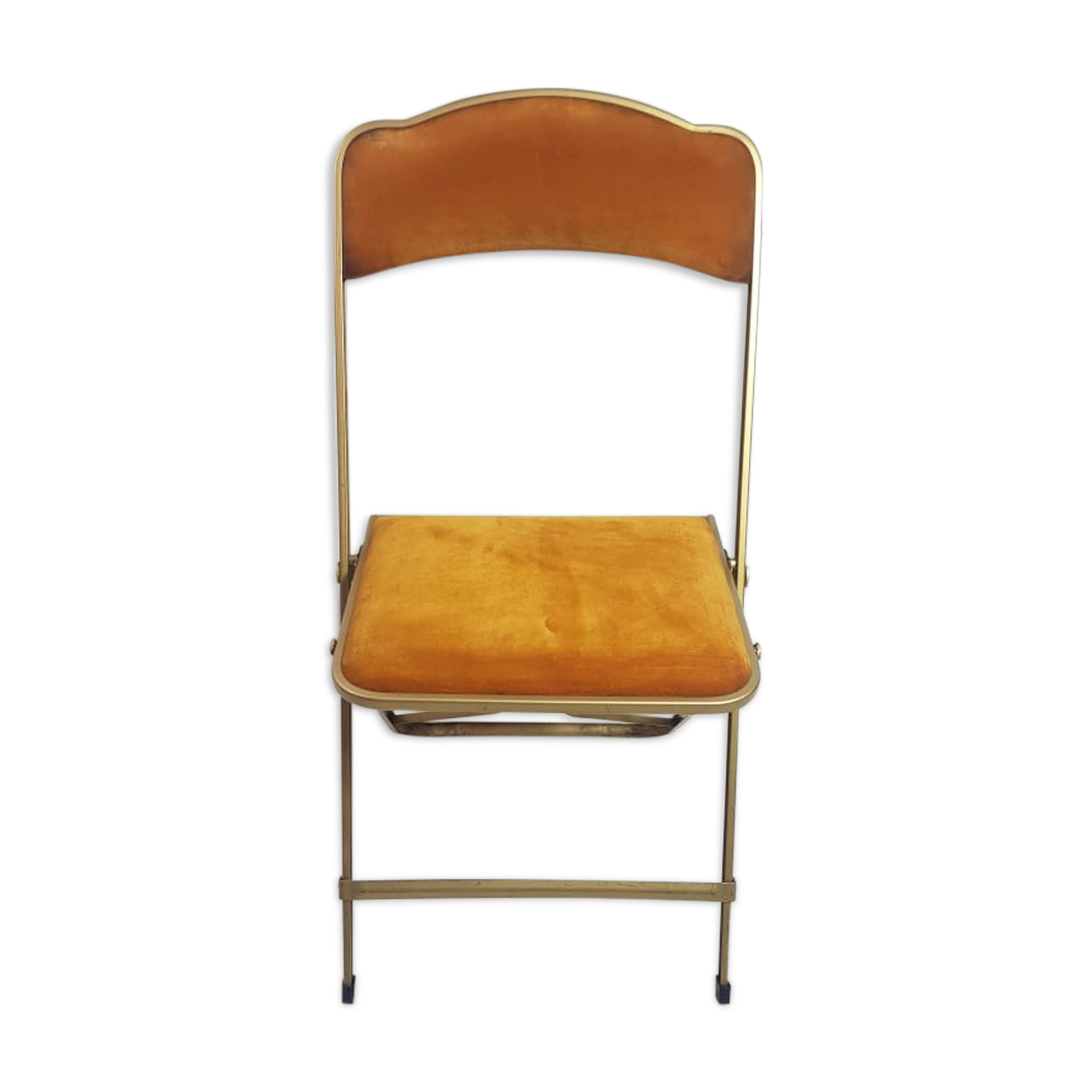 Set of three folding chairs opera golden yellow/mustard