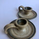 Handcrafted stoneware candle holders