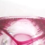 Vase Studio Cristal de Val st Lambert in Rose Cranberry