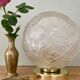 Vintage art deco globe table lamp in frosted glass